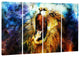 "Mighty Lion Emerging" Animal Art Canvas Print, 4 Panels, 48"x28"