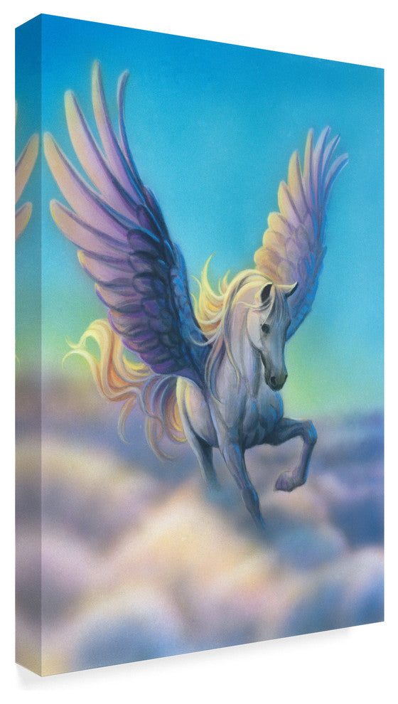 Kirk Reinert 'Pegasus' Canvas Art, 19"x12"