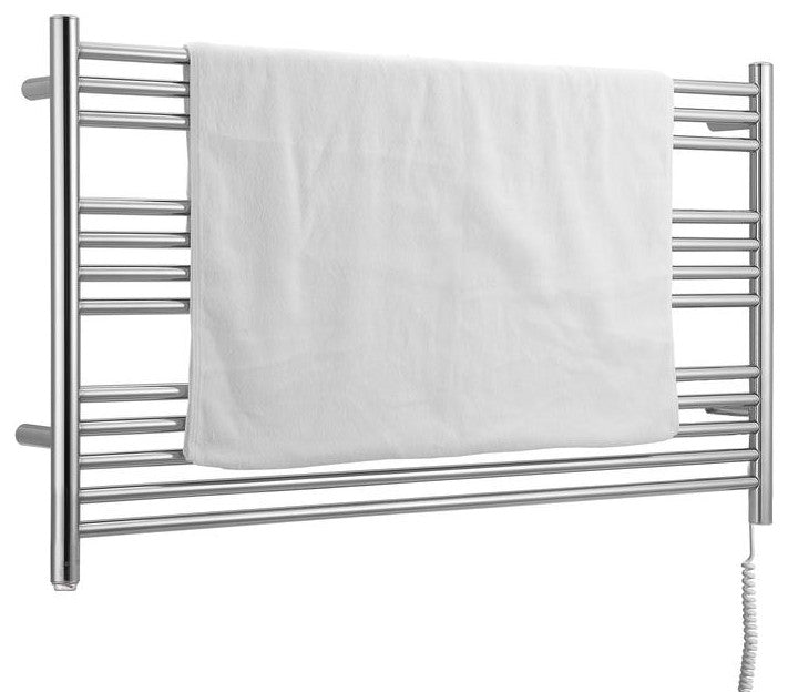 Amplia Dual 12-Bar Hardwired and Plug-in Towel Warmer, Chrome