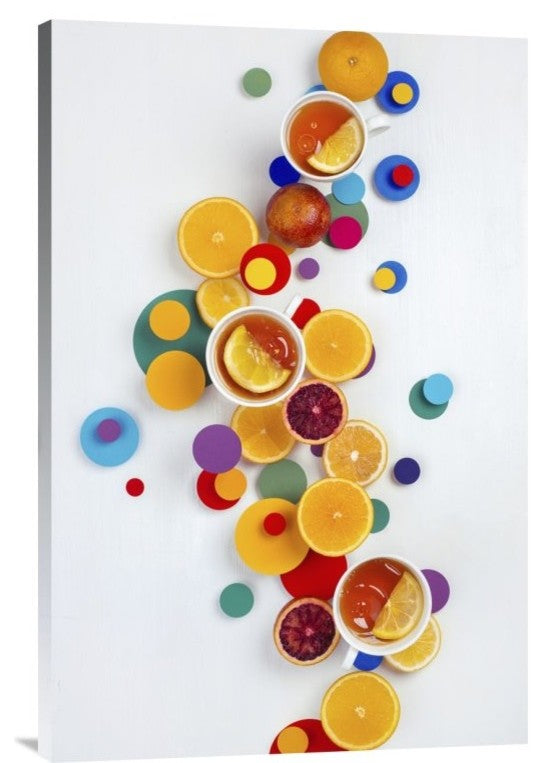 "Suprematic Teatime" Stretched Canvas Giclee by Dina Belenko, 20x30"