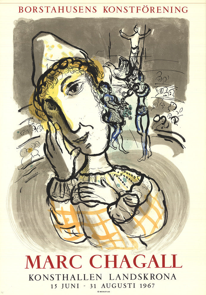 Marc Chagall, Circus With Yellow Clown, 1967