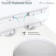 St. Tropez Elongated Toilet, Dual Vortex Flush, Glossy White