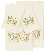 Serenity 4-Piece Embellished Towel Set, Cream