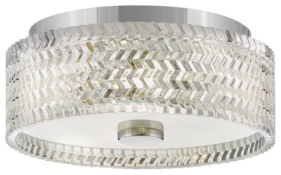 Hinkley Ellie 12" Small Flush Mount Ceiling Light, Chrome