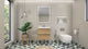 Belli 24" Wall Mounted Single Bathroom Vanity Set, White Oak, Glossy White Top