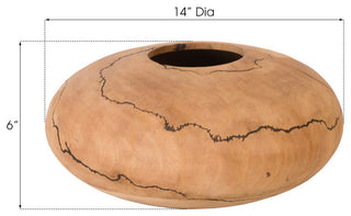 Lightning Vase, Mango Wood, Low