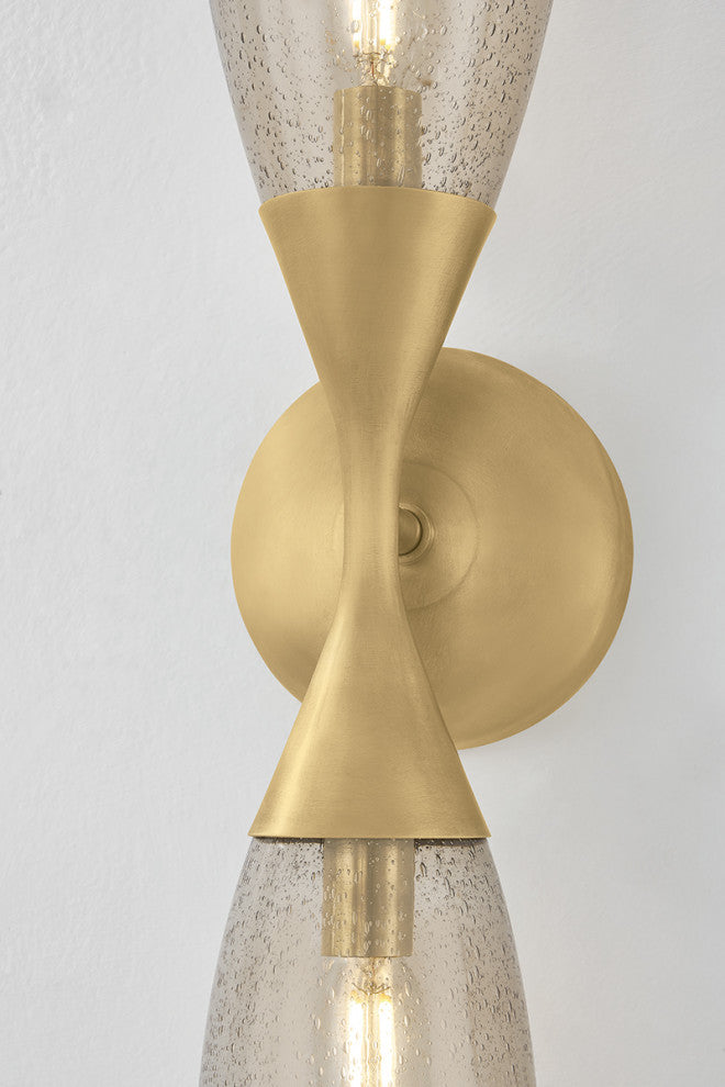 Corbett Lighting Cordoba Wall Sconce, Vintage Brass, 4.75"Dx28.25"H