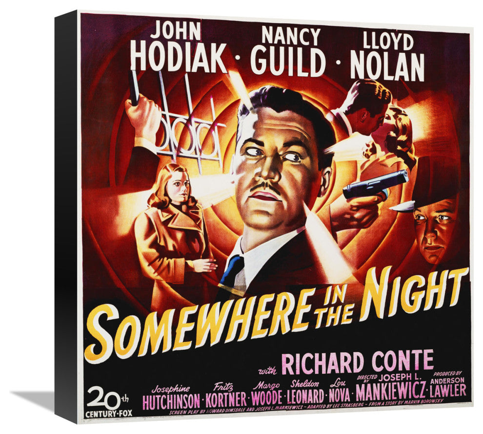 "Somewhere In The Night" Canvas Giclee by Hollywood Photo Archive, 16"x16"