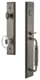 Carre' 1-Piece Dummy Handleset, F Grip and Provence Knob, Antique Pewter, 849146
