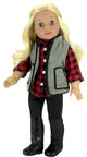 18" Doll Shirt Jeggings Vest and Boots Set