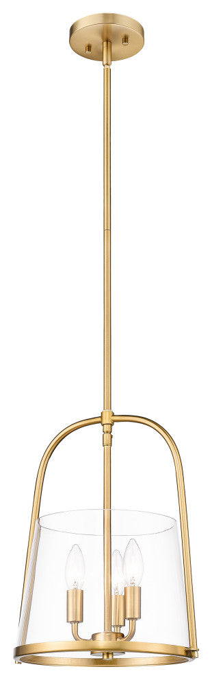 Z-LITE 3-Light Pendant, Modern Gold