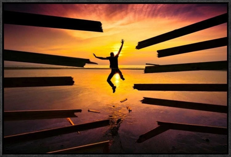 "Freedom" Framed Canvas Giclee by Christophe Kiciak, 23x16"