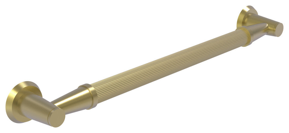 16" Reeded Grab Bar, Satin Brass