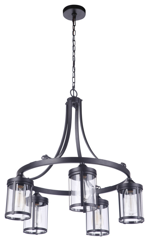 Elliot Chandelier 5  Light  Flat Black