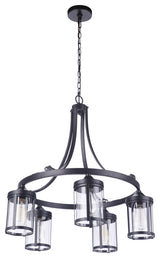 Elliot Chandelier 5  Light  Flat Black