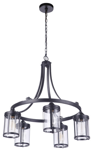 Elliot Chandelier 5  Light  Flat Black