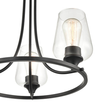 Ashford Collection 3-Light 18" Matte Black Chandelier