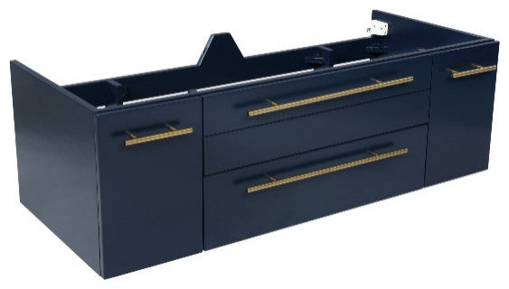 Fresca Lucera Royal Blue Wall Mount Undermount Sink Modern Bathroom Cabinet, 48"