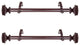 Wilson 1" Diameter Side Curtain Rod 12-20" Long, Set of 2, Mahogany