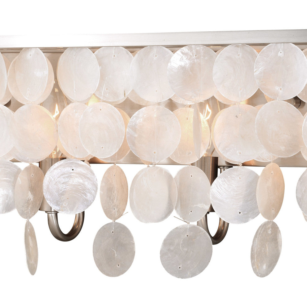 Elsa Capiz Shell 4-Light Vanity Satin Nickel