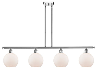 Ballston Athens 48" Island LIght, LED, Polished Chrome, Matte White