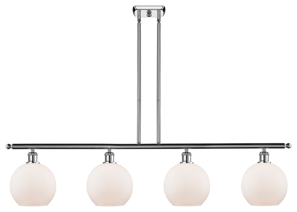 Ballston Athens 48" Island LIght, LED, Polished Chrome, Matte White