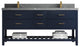 Parker 72 Double Sink Bath Vanity in Navy Blue  2" Piatra Gray