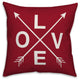 Love Arrows 18x18 Throw Pillow