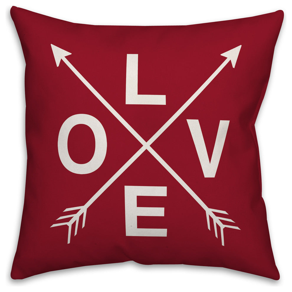 Love Arrows 18x18 Throw Pillow
