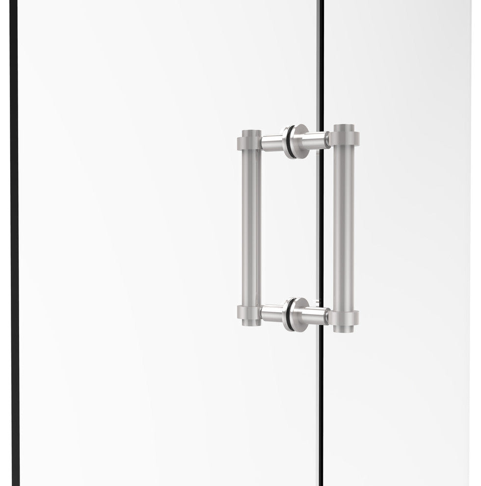 Contemporary 8" Back to Back Shower Door Pull, Polished Chrome