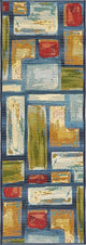 Unique Loom Multicolored Cubed Outdoor 2' 0 x 6' 0 Runner Rug