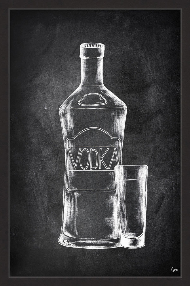 "Vodka Bottle" Framed Painting Print, 16"x24"
