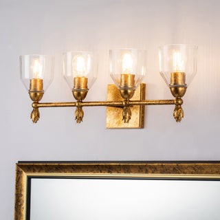 Manor 1 Light Sconce in Gold Leaf