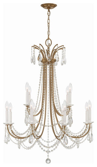 Karrington 12-Light Aged Brass Chandelier