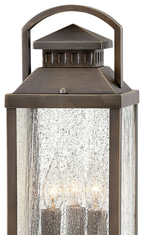Hinkley Revere Large Post Top Or Pier Mount Lantern, Blackened Brass