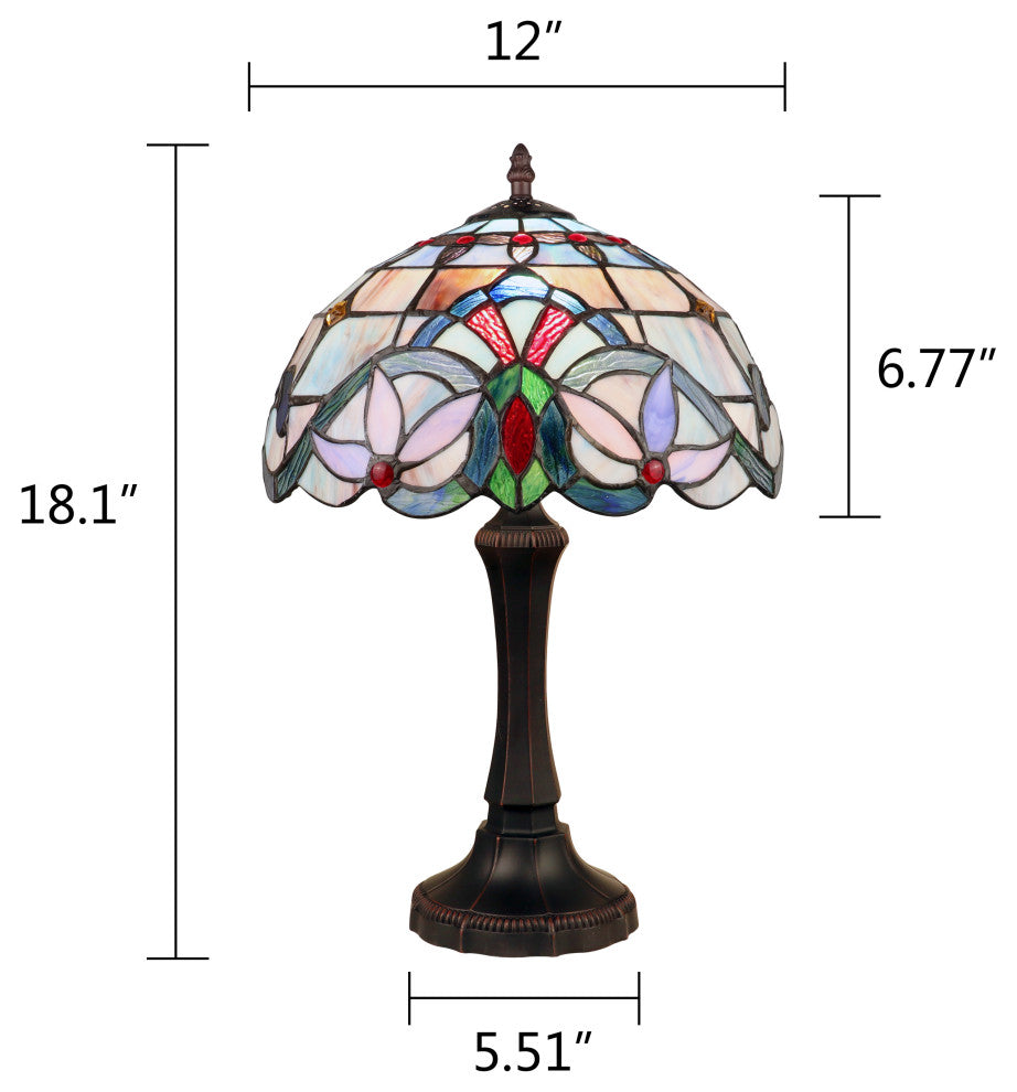 Grenville Victorian-Style 1 Light Table Lamp 12" Wide