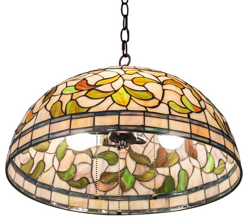 Meyda Lighting 232183 20" Wide Tiffany Turning Leaf Pendant