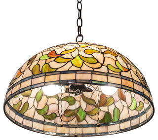 Meyda Lighting 232183 20" Wide Tiffany Turning Leaf Pendant
