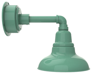 8in. Jade Gooseneck Barn Light with Cosmopolitan Arm