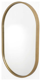 Varina Minimalist Gold Oval Mirror