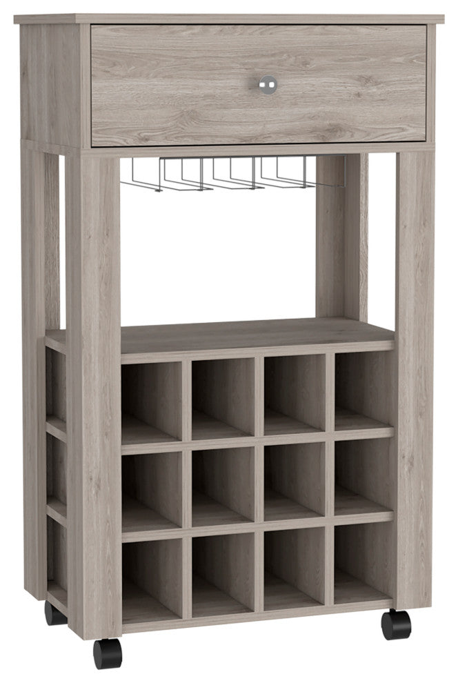 DEPOT E-SHOP Margh Bar Cart, Light Gray