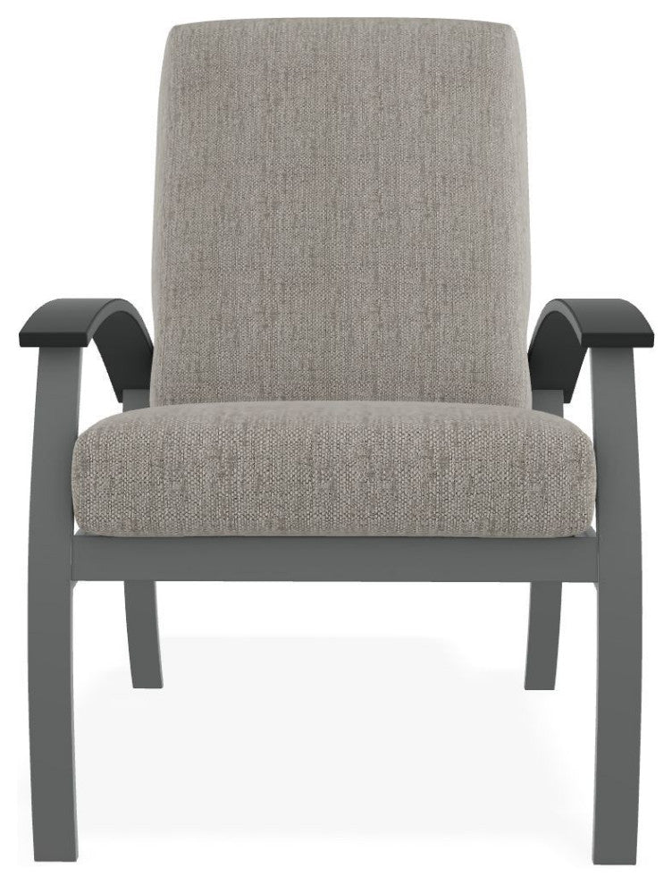 Belle Isle Cushion Deep Seating Outdoor Armchair, Thatch Ash/Graphite