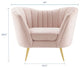Armchair Accent Chair, Velvet, Pink, Modern, Living Lounge Hotel Hospitality