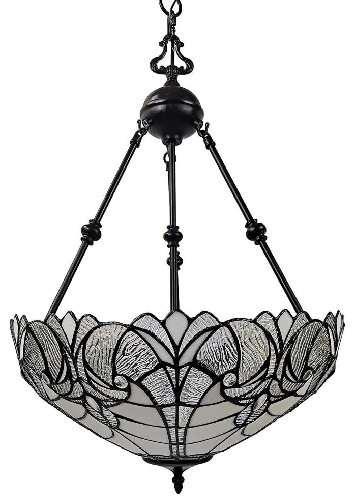 Tiffany Style 2 Light Vintage Pendant Lamp 18" Wide