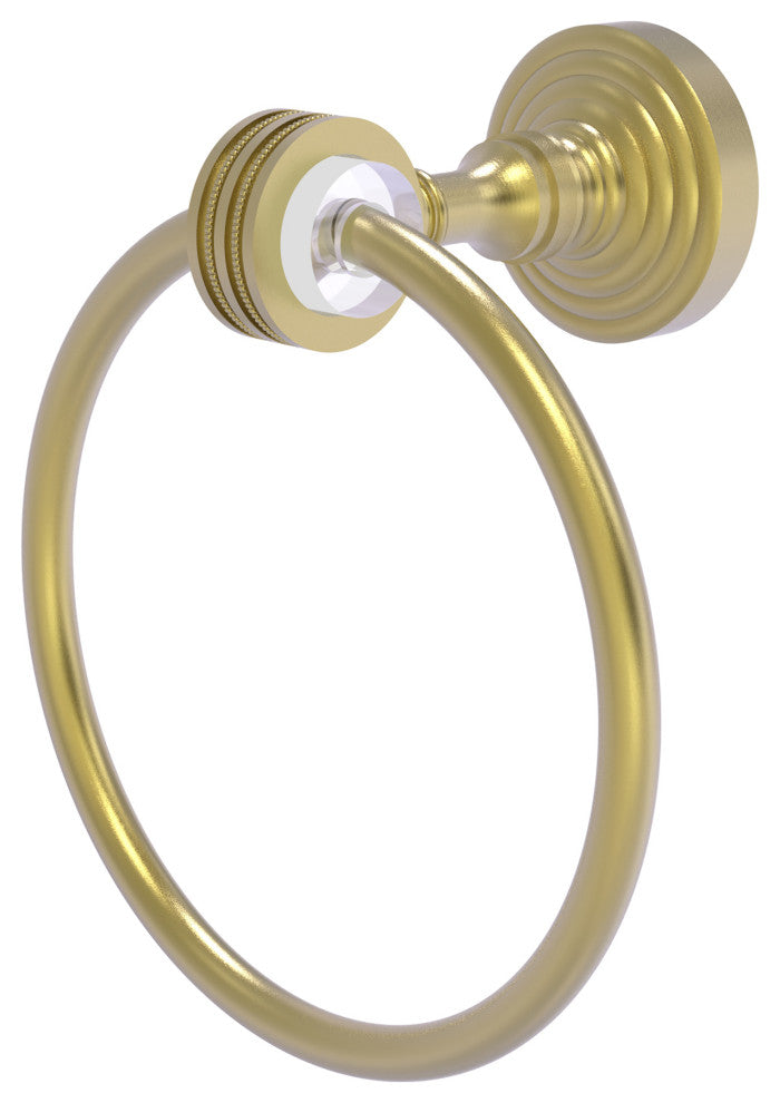 Pacific Grove Towel Ring with Dotted Accents, Satin Brass