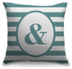 "Ampersand - Striped Oval" Outdoor Pillow 20"x20"
