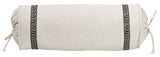 Matelasse neckroll with Greek Key Trim, 8"X21"