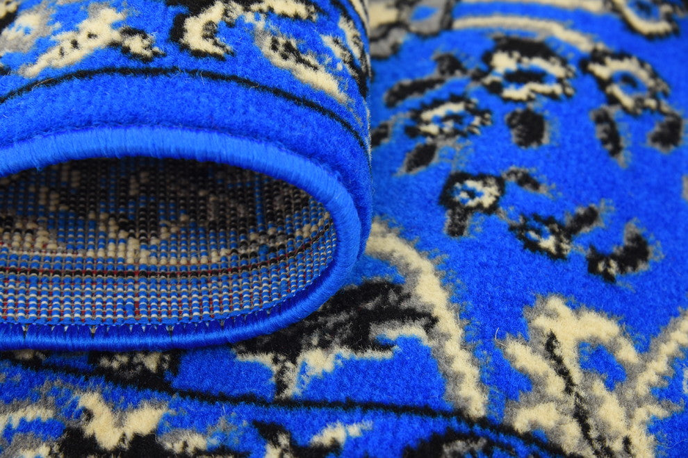 Unique Loom Dark Blue Washington Sialk Hill 2' 2 x 8' 2 Runner Rug