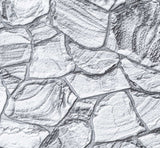 Faux Stone PVC 3D Wall Panels, White Charcoal, Sample, 9x9"