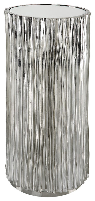 Echo Modern Nickel Drink Table